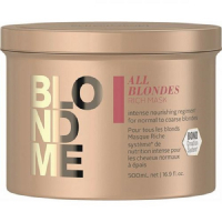 Schwarzkopf BlondMe All Blondes Rich Mask - Обогащенная маска для всех оттенков блонд с комплексом протеинов кашемира, для нормальных и жестких волос 500 мл