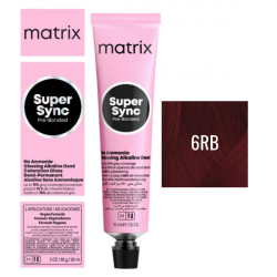 Matrix Super Sync Pre-Bonded 6RB - Краситель для волос безаммиачный темный блондин красный коричневый 90 мл