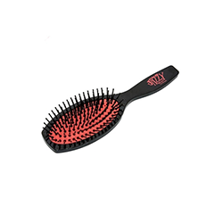 Harizma Professional h10627-1503 - Щётка массажная средняя овальная (черная-красная)						