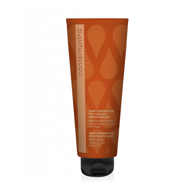 Barex Contempora Maschera Velluto Olio Di Argan E Di Olivello Spinoso - Разглаживающая маска «сияющий бархат» аргановое масло и масло облепихи 350 мл