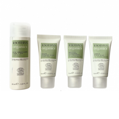 Sothys Organics Sothys Organics Discovery Kit - Набор миниатюр (масло для демакияжа глаз и лица 40 мл; скраб для лица 15 мл; увлажняющая маска 15 мл; увлажняющая восстанавливающая эмульсия 15 мл)