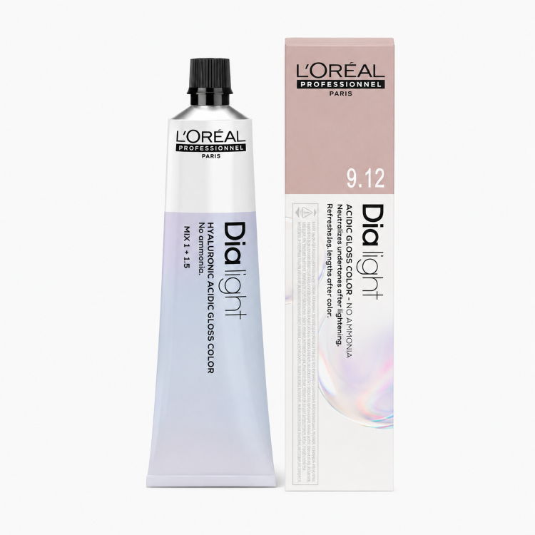 L'Oreal Professionnel Dialight - Краска гель-крем тон-в-тон без аммиака 9.12 холодный перламутровый 60 мл — Dialight - Окрашивание тон в тон без аммиака