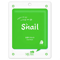 Mijin Cosmetics Care On Mask Pack Snail - Маска тканевая улиточная 22 г