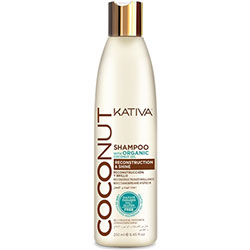 Kativa Coconut Shampoo With Organic Coconut Oill - Восстанавливающий шампунь с органическим кокосовым маслом для поврежденных волос 250 мл