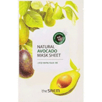 The Saem Natural Avocado Mask Sheet Avocado - Маска тканевая с экстрактом авокадо 20 мл