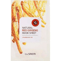 The Saem  Natural Red Ginseng Mask Sheet - Маска тканевая с экстрактом женьшеня 21 мл