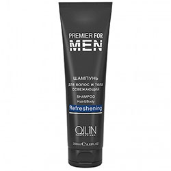 Ollin Premier For Men Shampoo Hair and Body Refreshening - Шампунь для волос и тела освежающий 250 мл