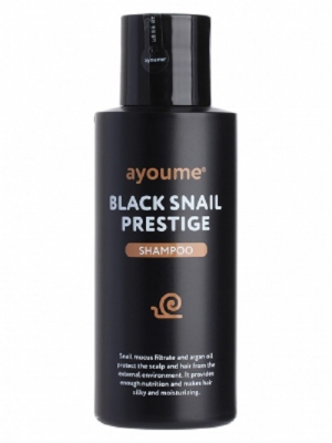 Ayoume Black Snail Prestige Shampoo - Шампунь для волос с муцином улитки 100 мл