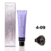 Ollin Performance Permanent Color Cream - Перманентная крем-краска для волос 4/09 шатен прозрачно-зеленый 60 мл