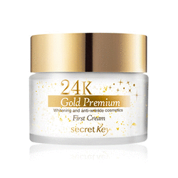 Secret Key 24 Gold Premium First Cream - Отбеливающий крем против морщин 50 мл