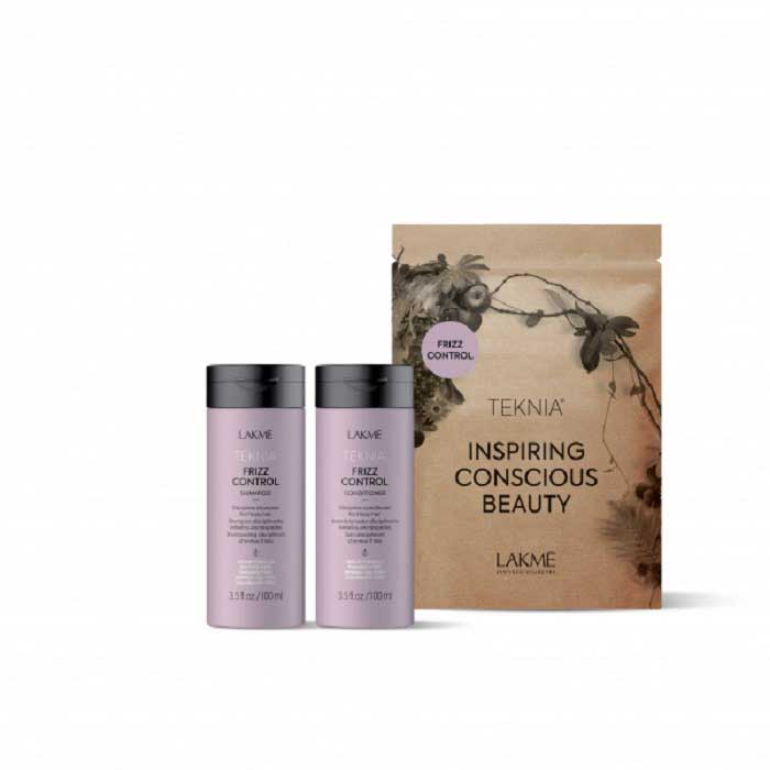 Lakme Teknia Frizz Control Travel Pack - Дорожный набор дисциплинирующий (шампунь 100 мл, кондиционер 100 мл) 