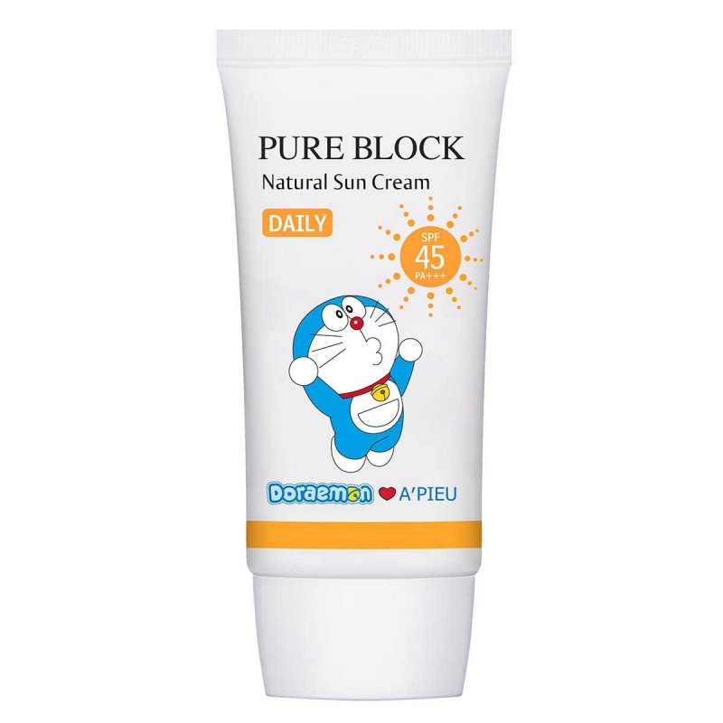 A'pieu Doraemon Pure Block Natural Daily Sun Cream Spf45pa - Крем солнцезащитный 50 мл