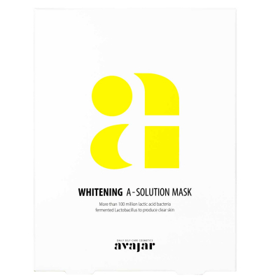 Avajar Whitening A-Solution Mask - Осветляющая тканевая маска для лица 10 шт