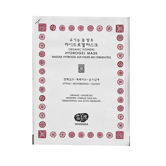 Whamisa Organic Flowers Hydrogel Mask - Маска для лица гидрогелевая на основе цветочных ферментов 33 мл