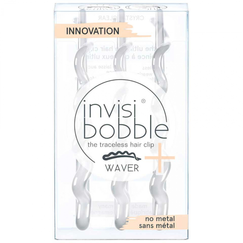 Invisibobble Waver Plus Crystal Clear - Заколка для волос с подвесом (прозрачный) 3 шт