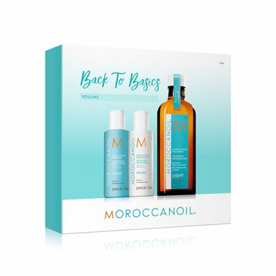 Moroccanoil Mini Volume Set - Мини набор "объем" (шампунь 70 мл, кондиционер 70 мл, масло лайт 100 мл)