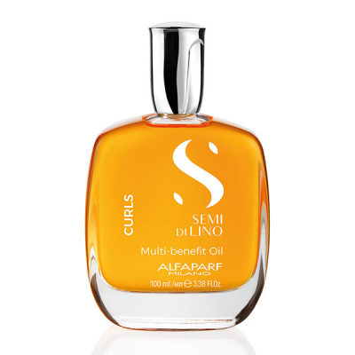 Alfaparf Semi Di Lino Curls Multi-Benefit Oil - Масло мультифункциональное для кудрявых и вьющихся волос 100 мл