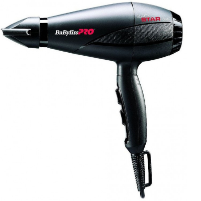 BaByliss Black Star Ionic BAB6250IE - Профессиональный фен 2200 вт 