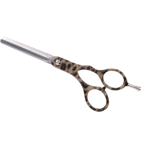 Dewal Colour Step M30655AS-LP - ножницы филировочные 5,5", 28 зубцов, узор "леопард"