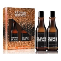 Redken Brews Set 2021 - Новогодний набор профессиональный уход из Нью-Йорка для мужчин (шампунь-кондиционер-гель для душа 3-в-1 300 мл, шампунь 300 мл)