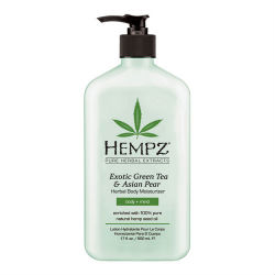 Hempz Exotic Green Tea and Asian Pear Herbal Moisturizer - Молочко для тела увлажняющее Зеленый чай и Груша 500 мл