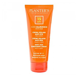 Planter's Solare Anti-Age Sunscreen Cream SPF 15 - Крем солнцезащитный для лица и тела SPF 15 с гиалуроновой кислотой  100 мл
