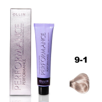Ollin Performance Permanent Color Cream - Перманентная крем-краска для волос 9/1 блондин пепельный 60 мл