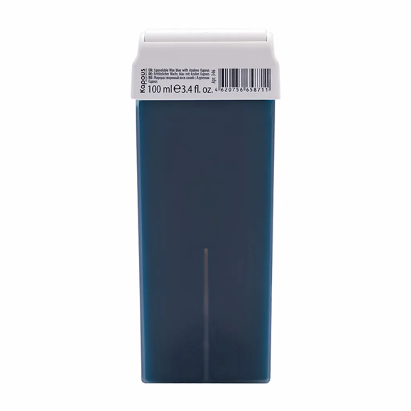 Kapous Depilation - Жирорастворимый воск синий с азуленом в картридже 100 мл