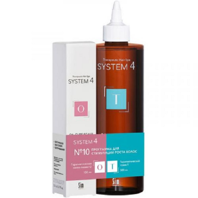 Sim System 4 №10 Maxi - Программа макси №10 для стимуляции роста волос (терапевтический тоник 500 мл + маска-пилинг 150 мл)