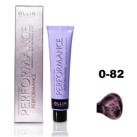 Ollin Performance Permanent Color Cream - Перманентная крем-краска для волос 0/82 сине-фиолетовый 60 мл