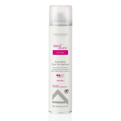 Alfaparf Semi Di Lino Styling Illuminating Color Fix Hairspray - Лак для стойкости цвета, придающий блеск, 250 мл