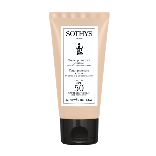 Sothys Sun Care Youth Protective Cream SPF 50 - Омолаживающий защитный крем для лица и чувствительных зон 50 мл