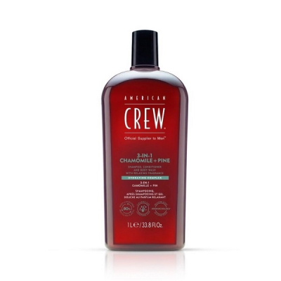 American Crew Relaxing Chamomile+Pine 3 in 1 – Средство 3 в 1 ромашка и сосна (шампунь + кондиционер + гель для душа) 1000 мл