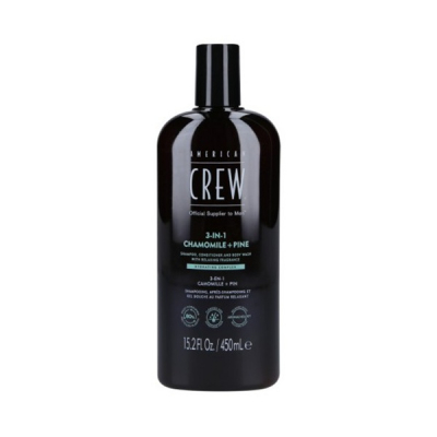 American Crew Relaxing Chamomile+Pine 3 in 1 – Средство 3 в 1 ромашка и сосна (шампунь + кондиционер + гель для душа) 450 мл