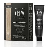 American Crew Precision Blend - Краска для седых волос светлый оттенок 7/8 3*40 мл