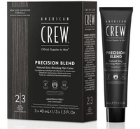 American Crew Precision Blend - Краска для седых волос темный оттенок 2/3 3*40 мл