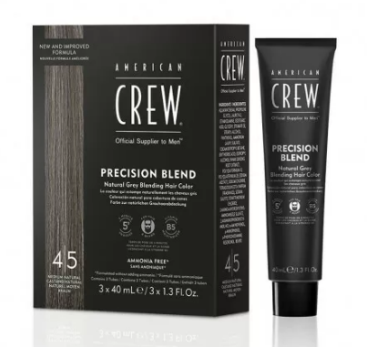 American Crew Precision Blend - Краска для седых волос натуральный оттенок 4/5 3*40 мл