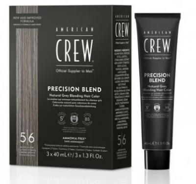 American Crew Precision Blend - Краска для седых волос пепельный оттенок 5/6 3*40 мл