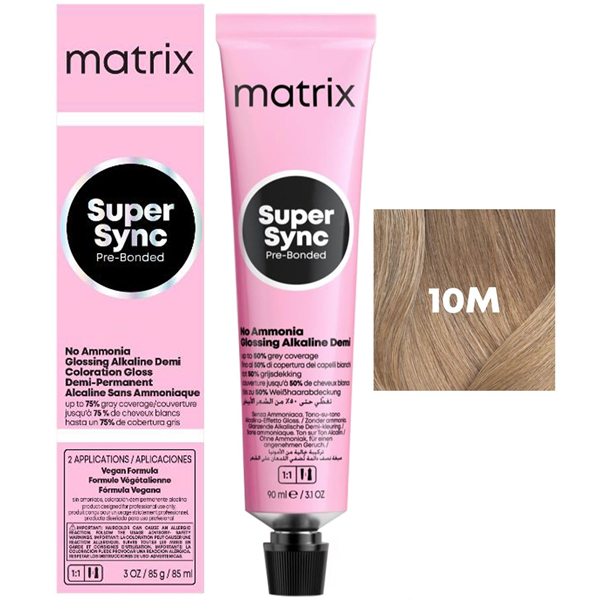 Matrix Super Sync Pre-Bonded 10M - Краситель для волос безаммиачный очень-очень светлый блондин мокка 90 мл