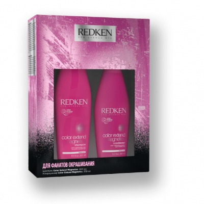 Redken Color Extend Magnetics - Подарочный набор "для фанатов окрашивания" (шампунь 300 мл + кондиционер 250 мл)