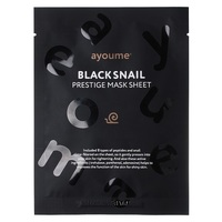 Ayoume Black Snail Prestige Mask Sheet - Маска тканевая с муцином черной улитки 25 мл