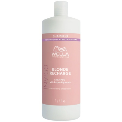 Wella Invigo Blonde Recharge - Шампунь-нейтрализатор желтизны для холодных светлых оттенков 1000 мл 