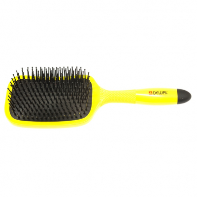 Dewal Banana Black BNN84 - Щетка массажная прямоугольная, пластиковый штифт, 13 рядов