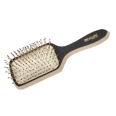 Dewal Blackwood BRB200 - Щетка массажная прямоугольная мини, деревянная, нейлоновый штифт, 11 рядов