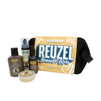 Reuzel Try the Style Beard Kit - Набор для ухода за бородой (бальзам + пена + конд-р + масло)