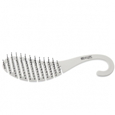 Dewal Flexi Yin-Yang BRZ106 - Щетка туннельная с нейлоновым штифтом, ручка крючок, белая 7 рядов