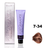Ollin Performance Permanent Color Cream - Перманентная крем-краска для волос 7/34 русый золотисто-медный 60 мл