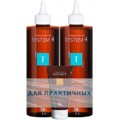 Sim System 4 - Для роста и питания волос (терапевтический тоник 500 мл х 2 + терапевтический кондиционер 75 мл)