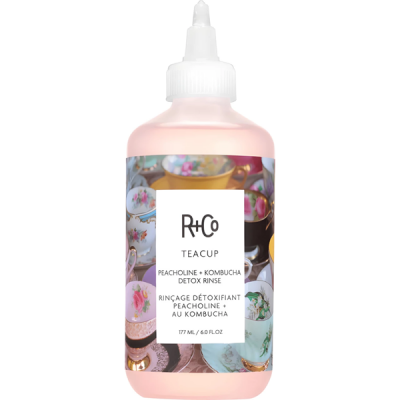 R+Co Teacup Peacholine + Kombucha Detox Rinse - Детокс-кондиционер для волос "чашка чая" 177 мл