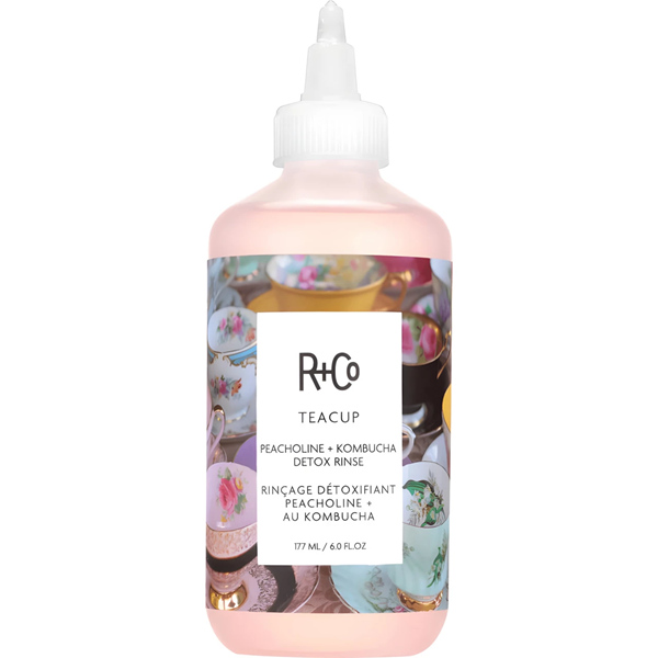 R+Co Teacup Peacholine + Kombucha Detox Rinse - Детокс-кондиционер для волос "чашка чая" 177 мл